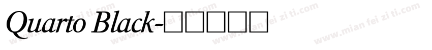 Quarto Black字体转换